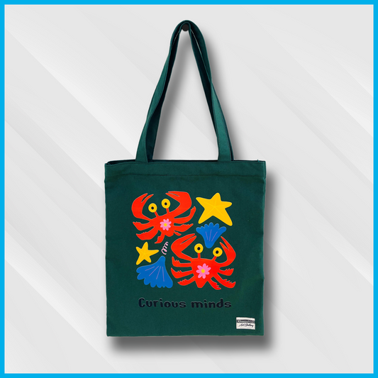 curious mind Olive Tote