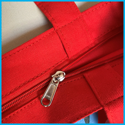 cute donkey red tote