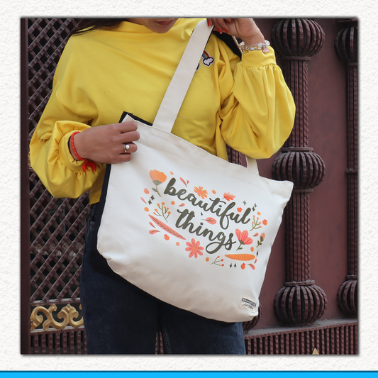 Versatile Canvas Handbag with Shoulder & Hand Handles