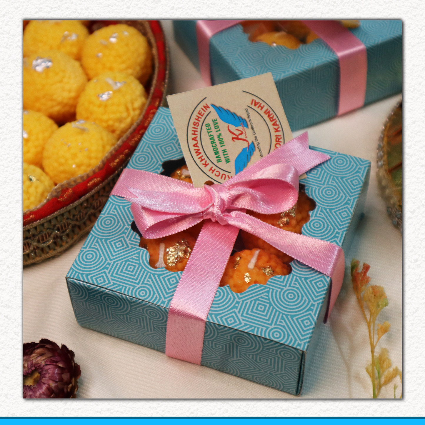 Set of 4 Sweet Laddu Candle – 100% Soy Wax, Fragrant & Unique"
