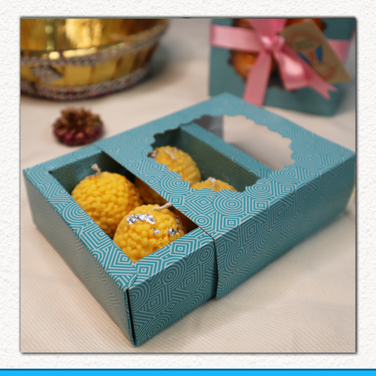 Set of 4 Sweet Laddu Candle – 100% Soy Wax, Fragrant & Unique"